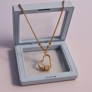 Heart-Crystal Chain Necklace