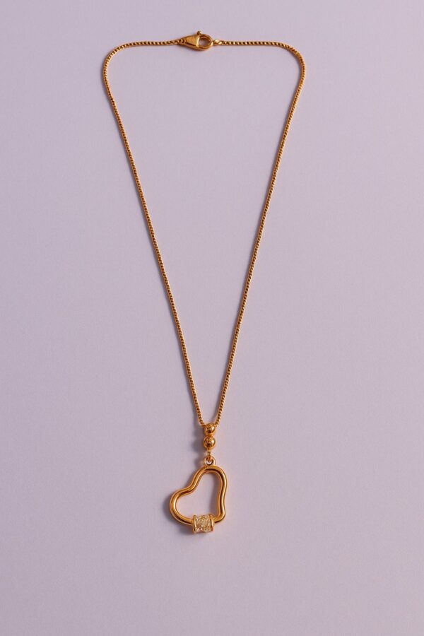 Heart-Crystal Chain Necklace - Image 2