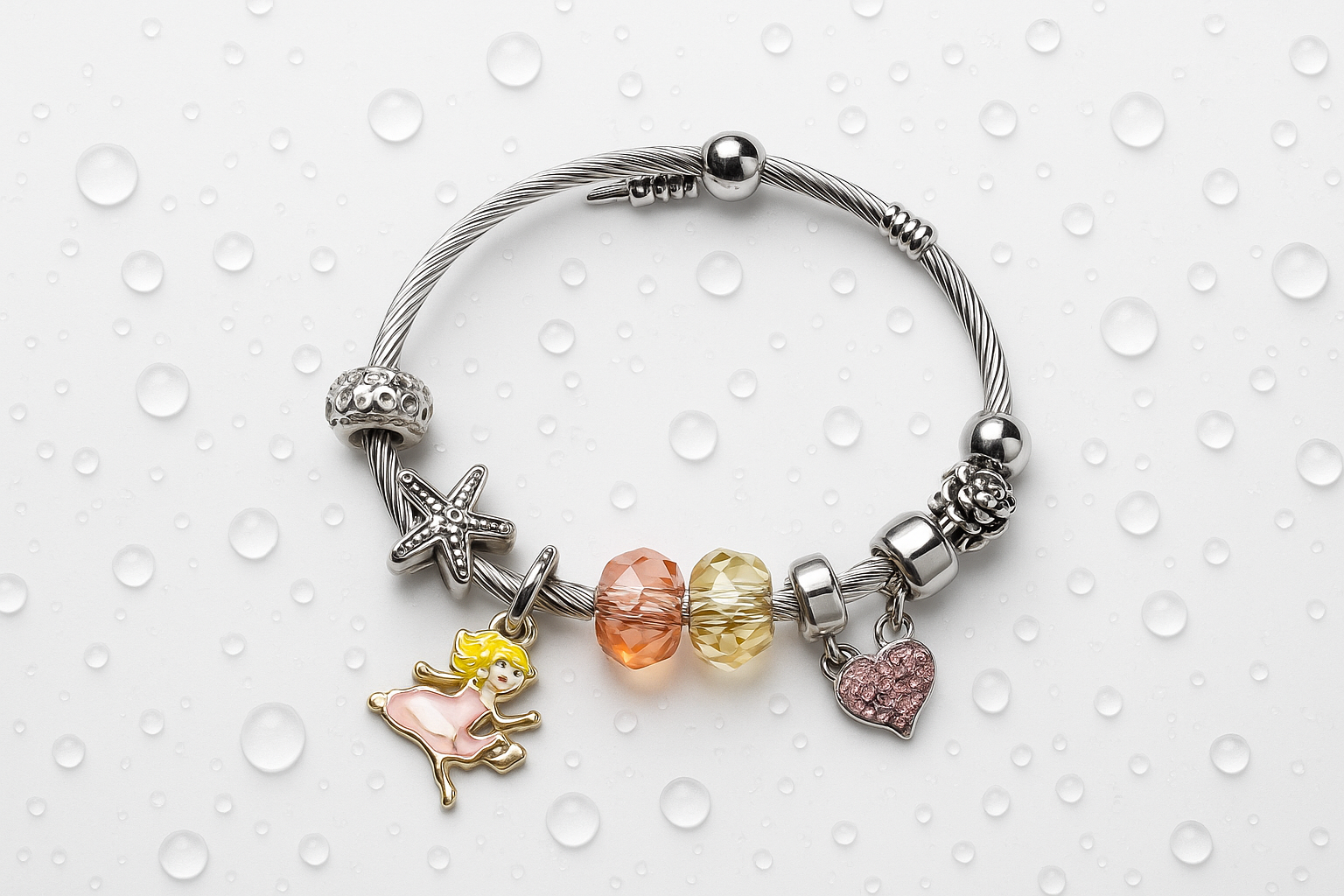 Shining Heart & Stones Pandora Bracelet