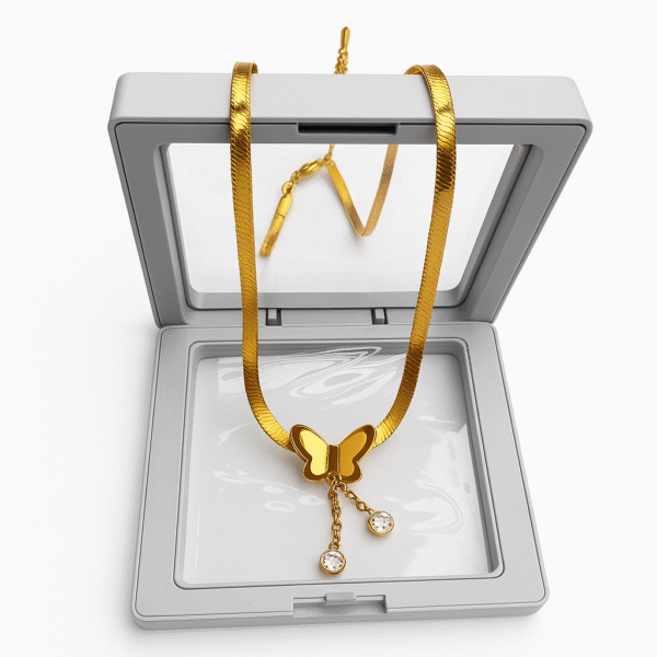 Butterfly Pendant Necklace - Image 2